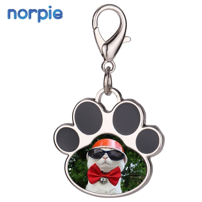 Customization Paw Shape Tag Personalized DIY Engraved Pendant Necklace Souvenir Sublimation Dog Tag