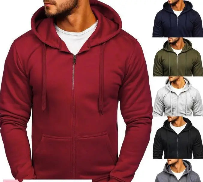 Custom Logo Solid Color Cotton Hoodie Heavyweight Drop Shoulder Streetwear Zip up Men Hoodies