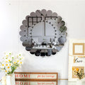 60cm Factory Price Elegant Design Decorative Large Silver Wall Mirrors Flower Shape Glass Hanging Home Decor Dropshipping DDP