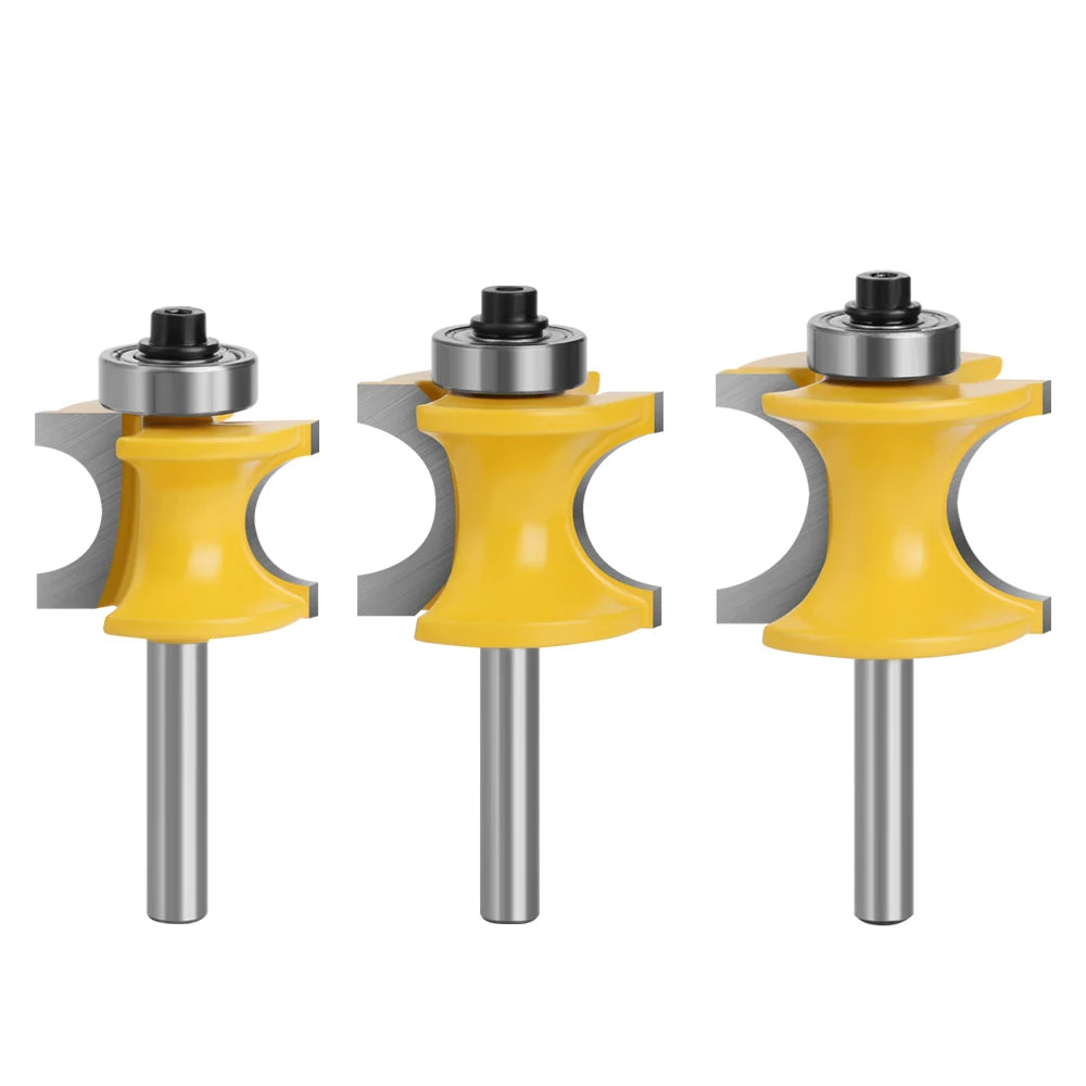 LAVIE 3pcs 6mm 1/4 Shank Bullnose Corner Bead Router Bit Set Woodworking Cutter Tenon Cutter for Woodworking Tools-C  C06056T3AY