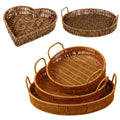 Hot Hand Made Round Bread Basket Tea Handmade Plastic Woven Tray for Serving Dinner Parties Coffee Breakfast