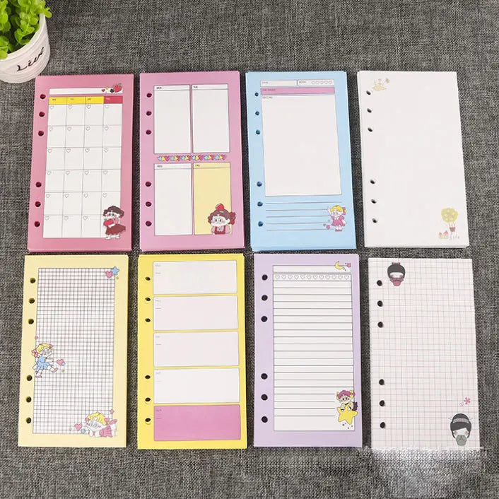 GF Colors A6 Planner Refills Inserts Filler Replacement Paper Pages Office School Stationery Loose Leaf Paper for 6-Ring Binder