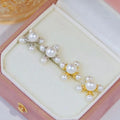 E2289 3-5mm DIY Natural Freshwater Pearl Charm Earrings Mounting Accessory 925 Sterling Silver Gold Plated  Jewelry for Women