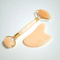 Diy (Gift Set) + Travel Pouch & Satin Cloth Yellow Jade Facial Jade Roller - Gua Sha