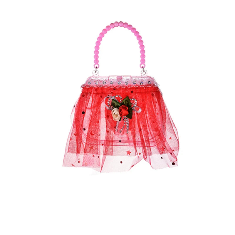 Creative Cute Girl Princess Bag Children Luminous Handbag Toy Transparent Bag Messenger Bag the Most Popular Gifts for Girls