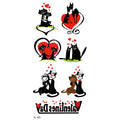 BXTAT TL163 - TL168 Small Quotes Partysu Wing Triangle Crown Tower Horse Love Cats Couple Keep Calm and Love on Temporary Tattoo