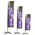 Hot Sale Custom Rectangle Blade Feather Teardrop Beach Flag Double Side Printing Fiberglass Flagpole Free Design Advertising