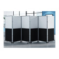 Modern Portable MDF Aluminum Foldable Office Room Divider Screen Temporary Privacy Partition Wall Living Room Dining Kitchen