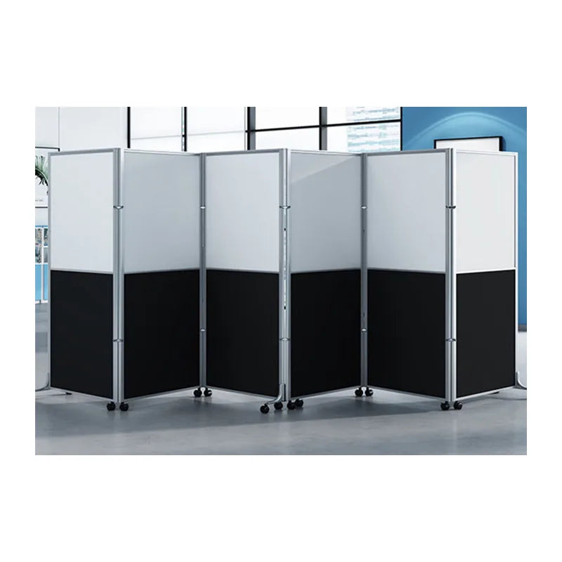 Modern Portable MDF Aluminum Foldable Office Room Divider Screen Temporary Privacy Partition Wall Living Room Dining Kitchen