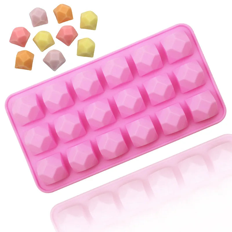 18 Cavity Diamond Silicone Chocolate Mold Silicone Cookie Mold BPA Free