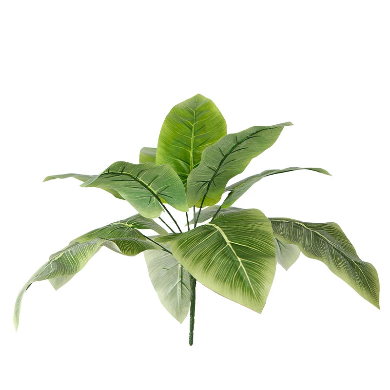 40cm Ornamental Artificial Leaves Bundle Plastic Leaf for Home and Office Decor