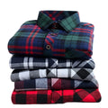 Wholesale Flannel Shirt Custom Logo Label Long Sleeve Casual Dress Cotton Plaid Striped Flannel Shirt
