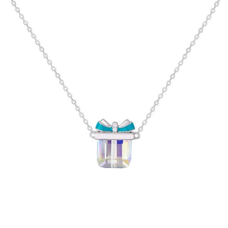Silver Sterling  Sister MOM Gift Box Christmas Necklace Jewelry