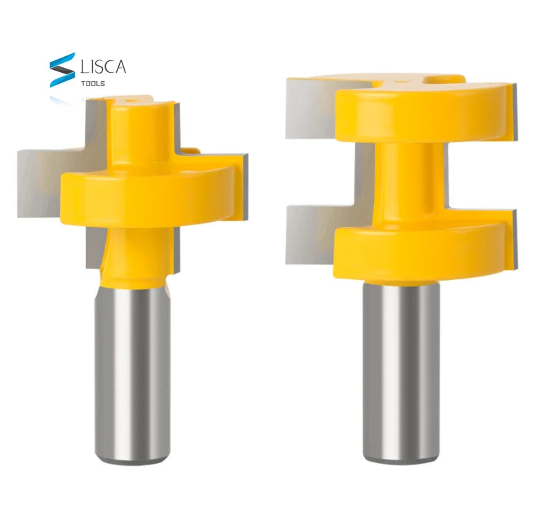 L-N268 2pc 12mm and 1/2inch Shank High Quality Large Tongue & Groove Joint Assembly Router Bit Set