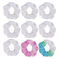 Bulk Wholesale  White Cotton Scrunchies Blank White Elastic Hair Ties Ponytail Hairbands Holder for Tie Dye DIY
