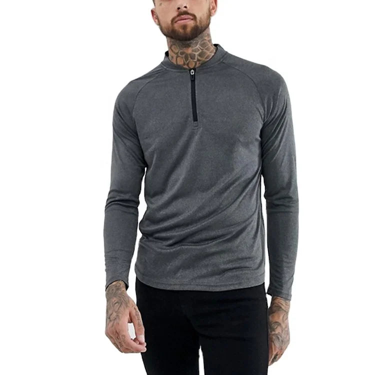 OEM Custom Ralgan Sleeve O Neck Sports Long Sleeve T Shirt Men Fitness T Shirt for Gym Workout Casual Wear