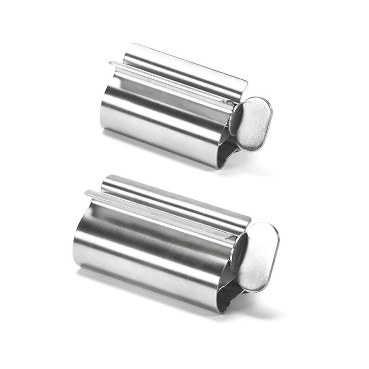Stainless Steel Facial Cleanser Toothpaste Dispenser Metal Squeezer Tube Rollers Wringer Toothpaste Holder
