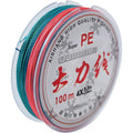 Custom Quality Super 100 m 2 Color 4 Woven 8 Strands Fishing Line with Tensile