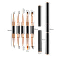 Top Quality Custom Logo 5PCS Set Double-Ended Acrylic Nail Art Liner Flat Brush for Manicure Salon
