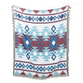 China Supply Recycled Cotton Bohemian Cotton Weaved Picnic Rugs Woven Blankets Throws