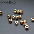 DIY Woman Jewelry Bracelet Accessories Nickel Free Color Remain 18K Gold Plated CZ Pave Round Spacer Beads