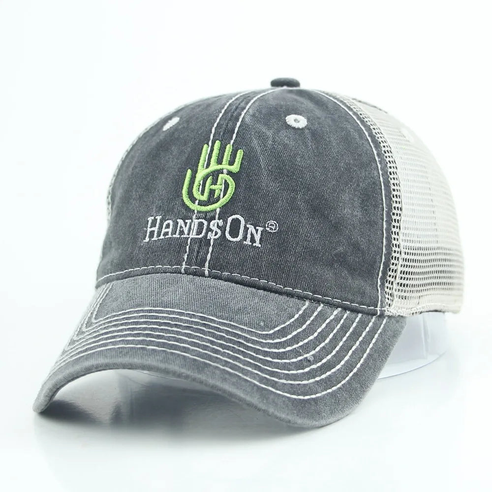 Wholesale Premium Men's Structured Cotton Vintage Washed Trucker Mesh Hat Street Style Sporty Pattern Made in China
