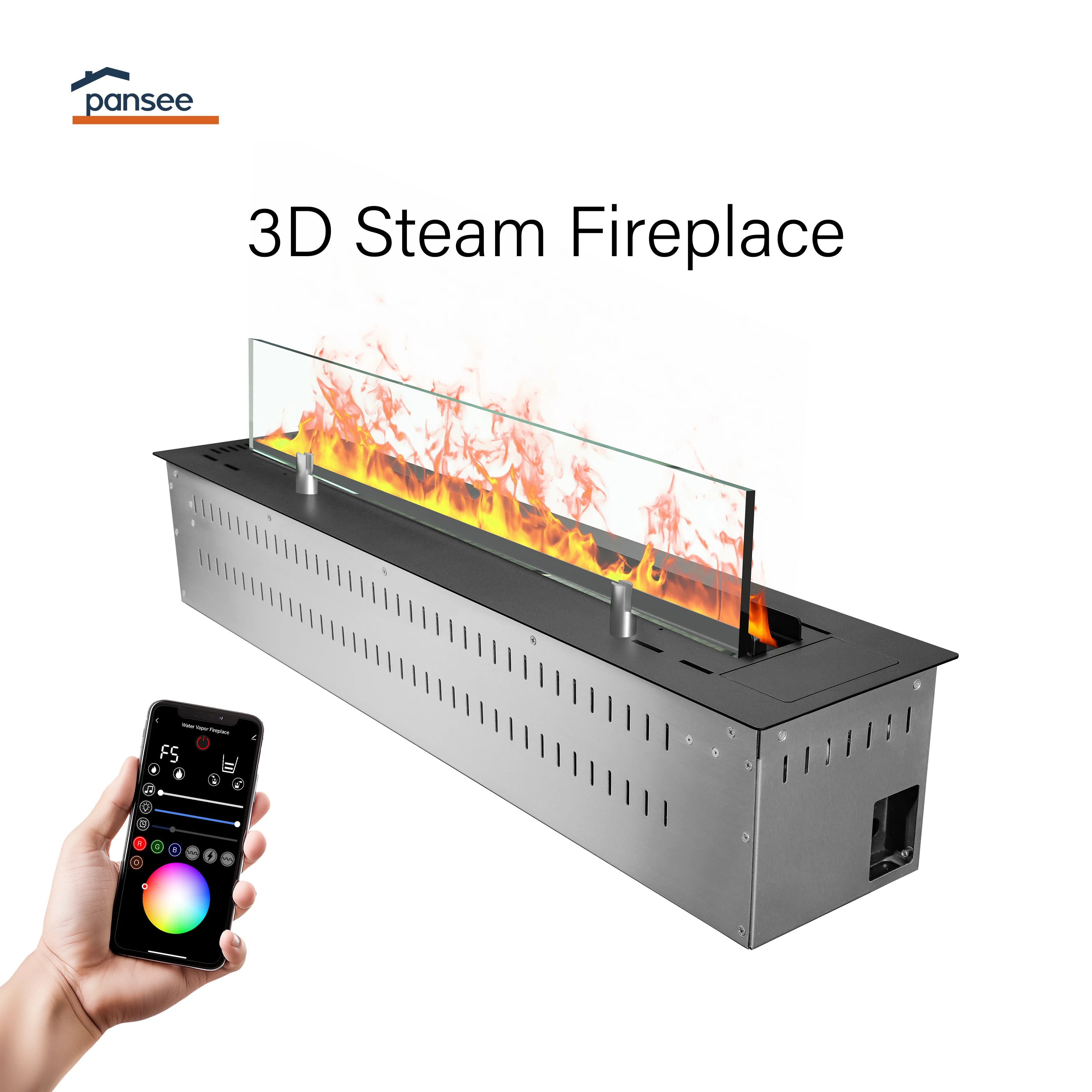Modern Design 3D Steam Fireplace with Remote Control Freestanding Metal Indoor Water Vapor Fireplace for Apartment Use