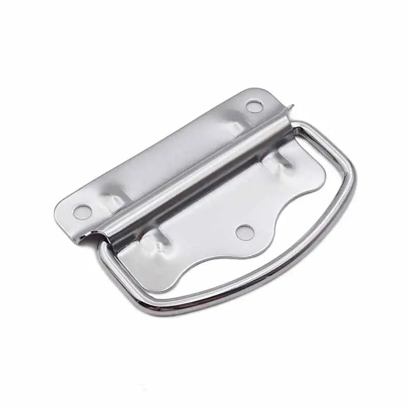 Stainless Steel Modern Folding Handle 201 Recessed Spring for Cabinet Toolbox Drawer Wardrobe Kitchen Bathroom & Outdoor Use