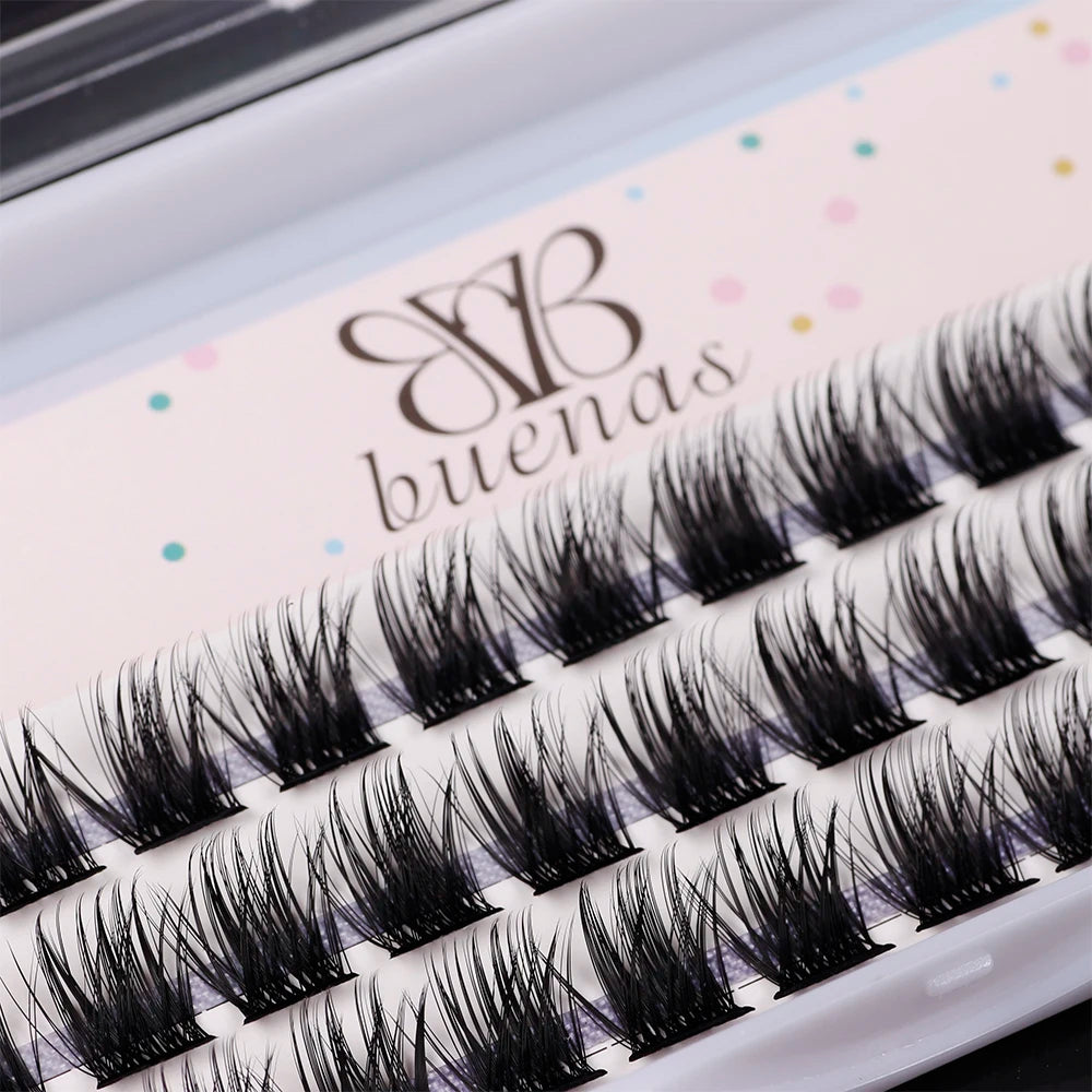 FX-J31 Wispy False Eyelashes Handmade Lashes Cluster Eye Lashes Wholesale Private Label Fans Eye Lash Clusters Customize Lashes