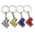 Wholesale Advertising Specialty Gold Red Blue Cute Wear Resistant Cartoon Simulation Ice Skate Key Chain Skating Shoes Keyring