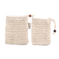 Eco-Friendly Sisal Loofah Material Soap Saver 9*14cm Real Natural Sisal Mesh Net Bag with Custom Logo Label for Gift Use