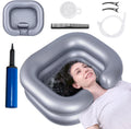 Round Portable Inflatable Shampoo Bowl Suitable for Bedroom Disabled Injured Long Hair Lock Household Sink Cleaning