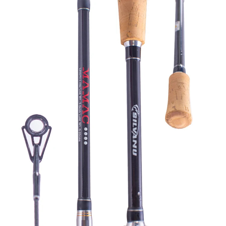 Top Right 163.3g 240cm 4 Sections Casting Fishing Rod Light Weight Solid Carbon Fiber Long Fishing Rods for Carp