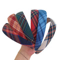 New Fashion Vintage Floral Plaid Printed Beauty Headbands Designer Cloth Fabric Ladies Hair Bands Accessories for Women
