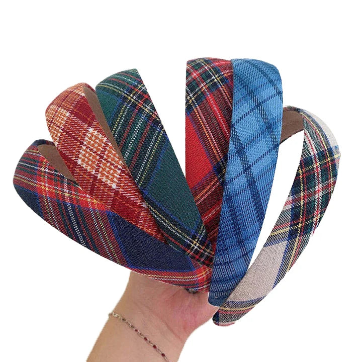 New Fashion Vintage Floral Plaid Printed Beauty Headbands Designer Cloth Fabric Ladies Hair Bands Accessories for Women