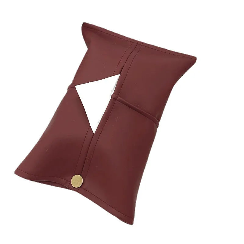 Japanese Light Luxury Simple Texture Microfiber Car Tissue Leather case Portable Creative Decorative Tissue Box
