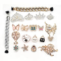 Wholesale Luxury High Quality Metal Shoe Charm Decoration New Fashion Light-Up Shoes Accessories High Trend Shoe Flower Charms