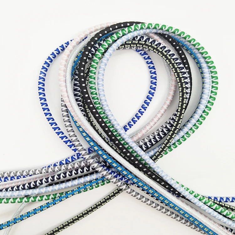 Colored 3mm Eco-friendly Waterproof Braided Polyester Rubber Cord Rope for Shoes Bags Garments