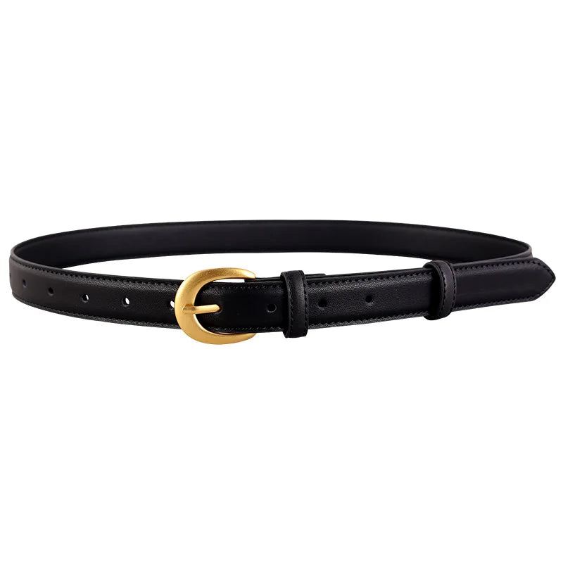 Factory Wholesale Genuine Leather Belt for Women Trendy New Style Pin Buckle Belt Decoration