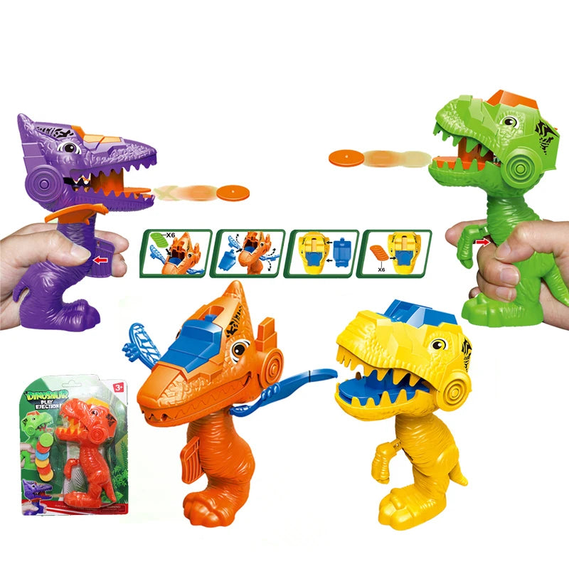 Jinying New Dinosaur Ejection Toy Gunkids Dinosaur Catapult Shooting Game