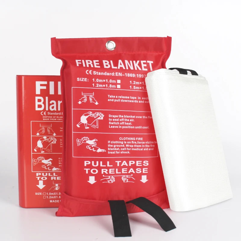 Custom Emergency Survival Fireproof Insulation Fiberglass Fire Blanket 1.8m*1.8m CE Certified 0.43mm Thick 550C Temperature