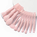 High Quality Makeup Brush Set Custom Logo Pink Handle Vegan Synthetic Hair Foundation Powder Eye Shadows Makeup Brush Set