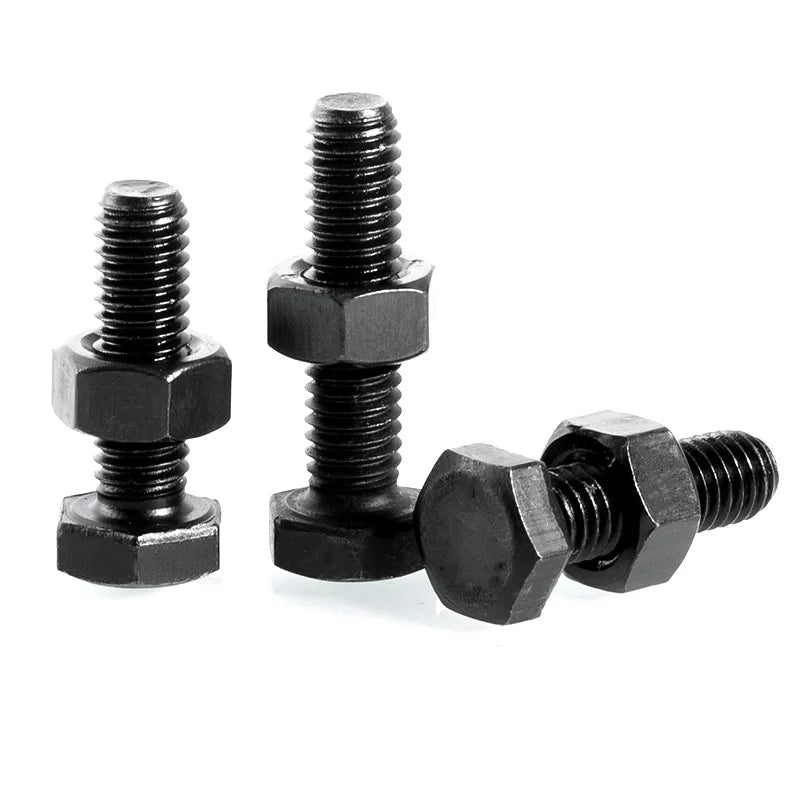 8.8 10.9 12.9 Level High Strength Full Teeth Half Teeth Bolts Oxidized Black Outer Hex Head Bolts MegaBDM