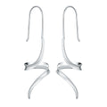Minimalism Unusual Curved Lines Asymmetrical Dangle Drop Earrings Real 925 Sterling Silver18k Gold Party Fine Jewelry for Women