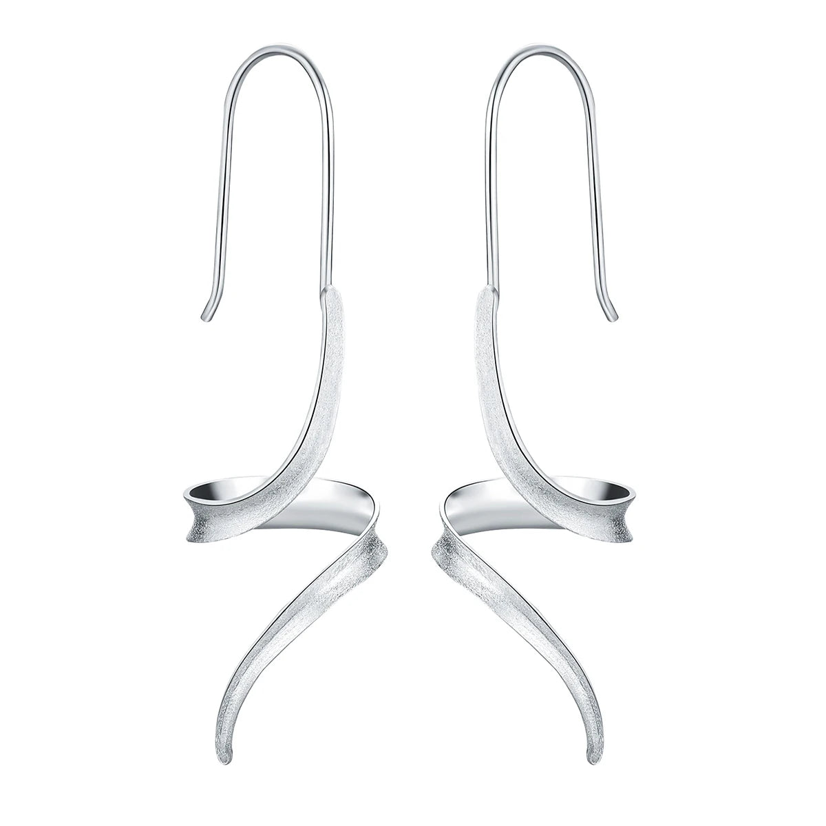 Minimalism Unusual Curved Lines Asymmetrical Dangle Drop Earrings Real 925 Sterling Silver18k Gold Party Fine Jewelry for Women