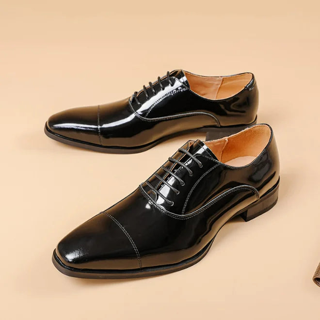 Dropshipping Wholesale Luxury Italian Dress Shoes for Men Oxford Pointed Genuine Leather for Winter Office Wear