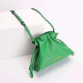 2024 New Luxury Drawstring Long Shoulder Strap Women Bucket Bag Casual Mini Bags for Ladies