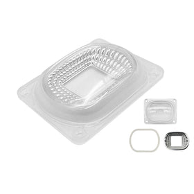 LED Reflector Lens for LED COB Chip Lampshade Kit PC Lens + Reflector + Silicone Ring Lampshade for LED Spotlight DIY