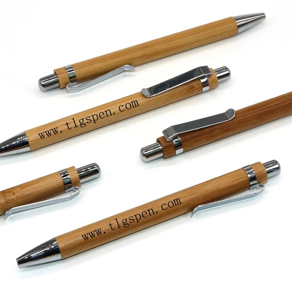 Wholesale Promotional Cheap Eco Friendly Gift Wood Custom logo Bamboo Ballpoint Ball Pen