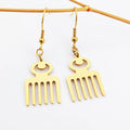 Africa Gold Adinkra Duafe Earrings Ethnic Jewelry Joyeria Acero Inoxidable Bijoux Femme African Cultural Symbol Adinkra Earrings